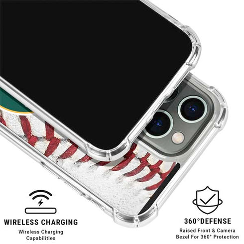 MLB Oakland Athletics Game Ball iPhone 16 Pro Clear Case